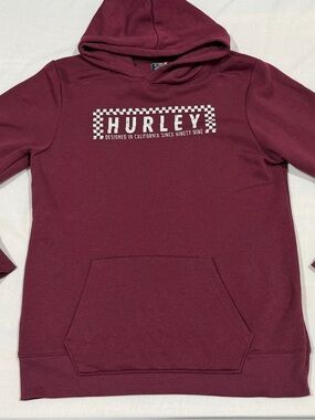 Hurley Pullover Hoodie Boys Youth Extra Large XL 18/20 Maroon Sweatshirt